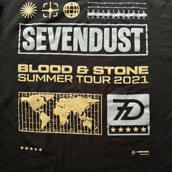 Sevendust "Blood & Stone Summer Tour 2021" T-Shirt - Size L - Picture 7 of 8